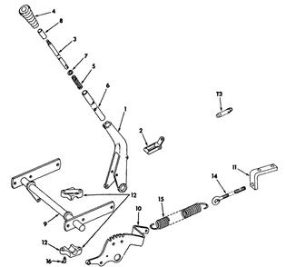Manual Lift - Cub 154 Lo-Boy Tractors (S/N 11762 And Below) Diagram and Parts List for CUB154  Cub Cadet Lawn Tractor